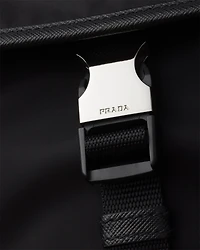 Re-Nylon and Saffiano leather shoulder bag