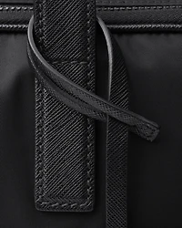 Re-Nylon and Saffiano leather briefcase