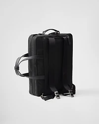 Re-Nylon and Saffiano leather briefcase