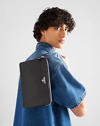 Saffiano leather pouch