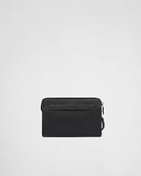 Saffiano leather pouch