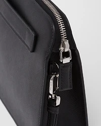 Saffiano leather pouch