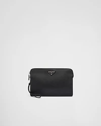 Saffiano leather pouch