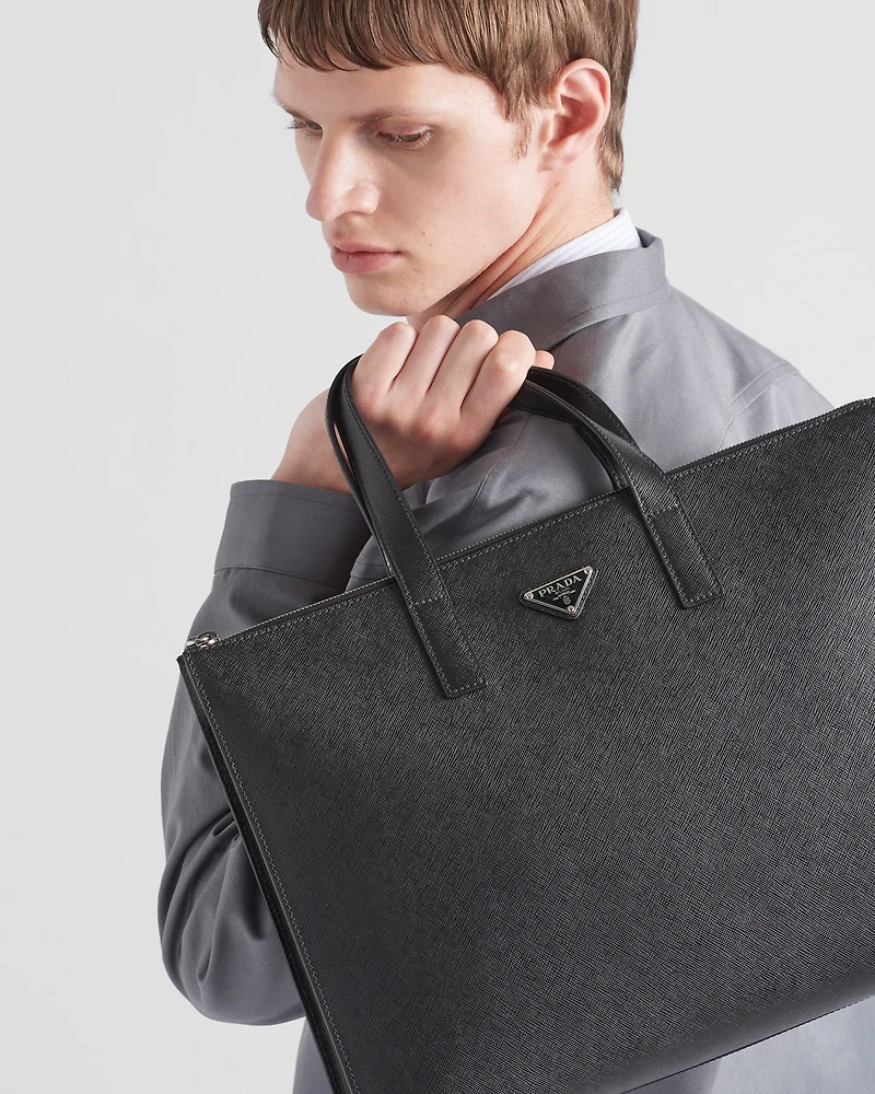 Saffiano leather tote