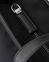Re-Nylon and Saffiano leather tote bag