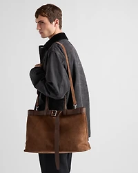Prada Buckle suede bag with belt
