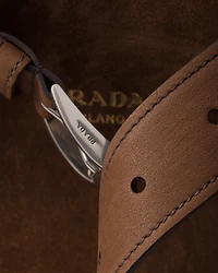 Prada Buckle suede bag with belt