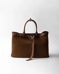 Prada Buckle suede bag with belt