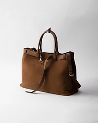 Prada Buckle suede bag with belt