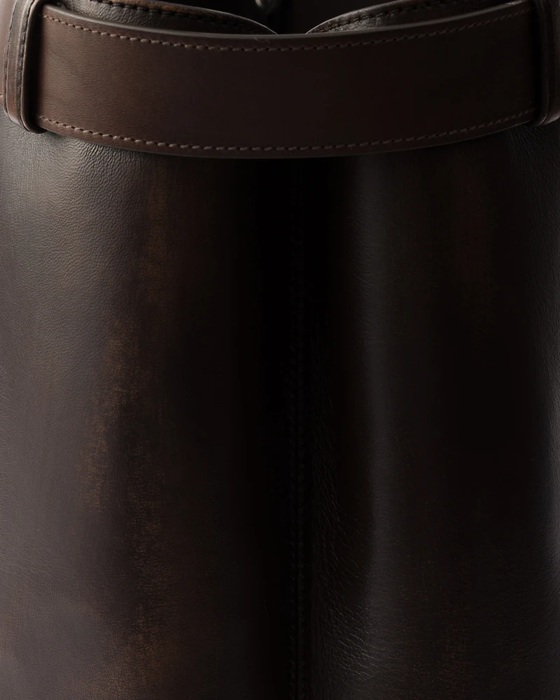 Prada Buckle nappa leather bag with belt