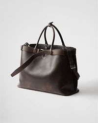 Prada Buckle nappa leather bag with belt