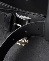 Prada Buckle leather bag with belt