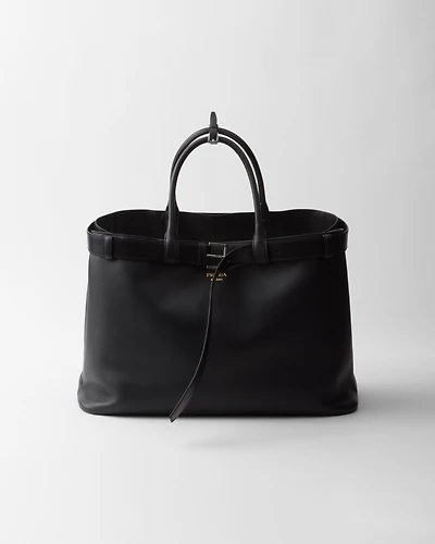 Prada Buckle leather bag with belt