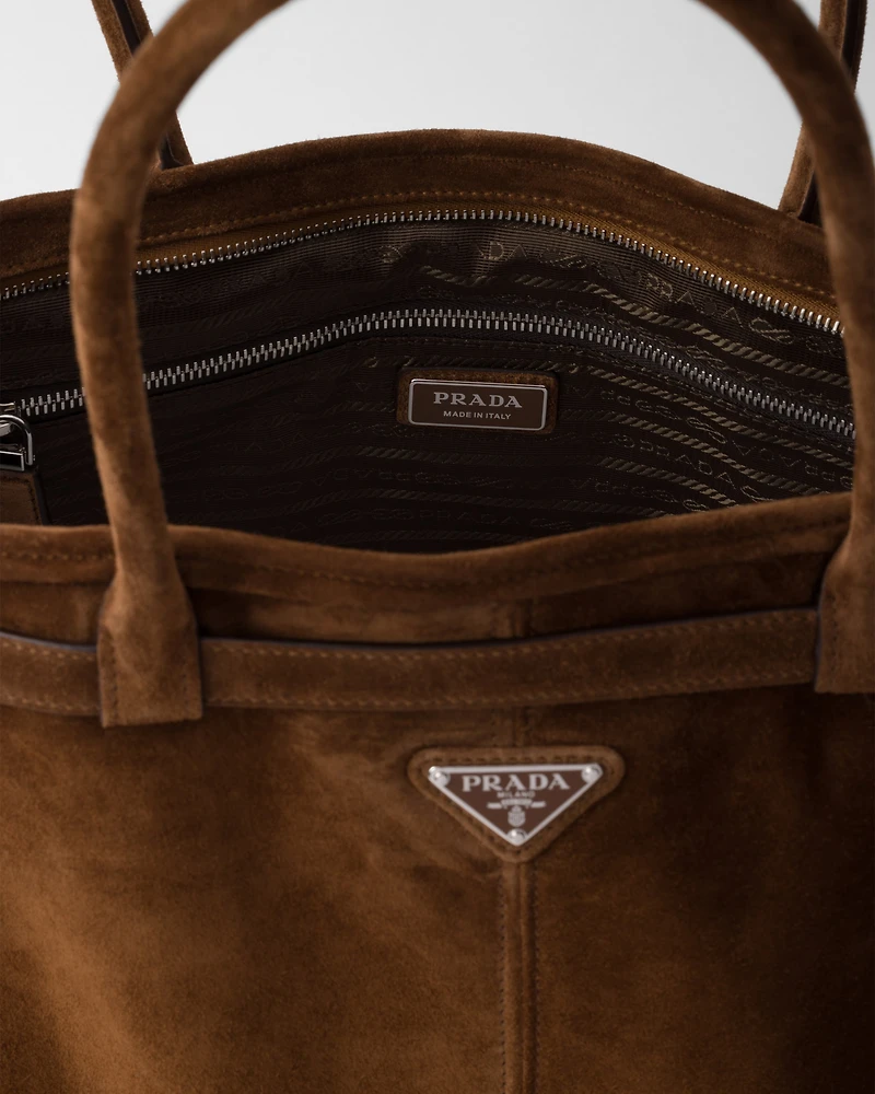 Prada Bonnie suede tote bag