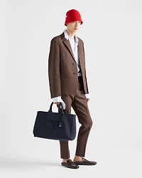 Prada Jardinière extra-large cotton canvas tote bag