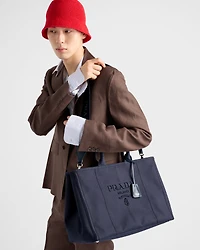 Prada Jardinière extra-large cotton canvas tote bag