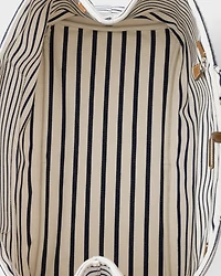 Striped canvas tote bag