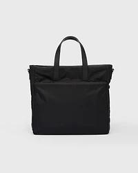 Re-Nylon and Saffiano leather tote bag
