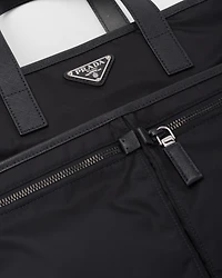 Re-Nylon and Saffiano leather tote bag