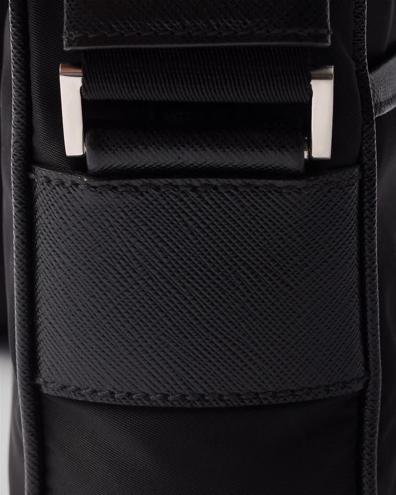 Re-Nylon and Saffiano shoulder bag