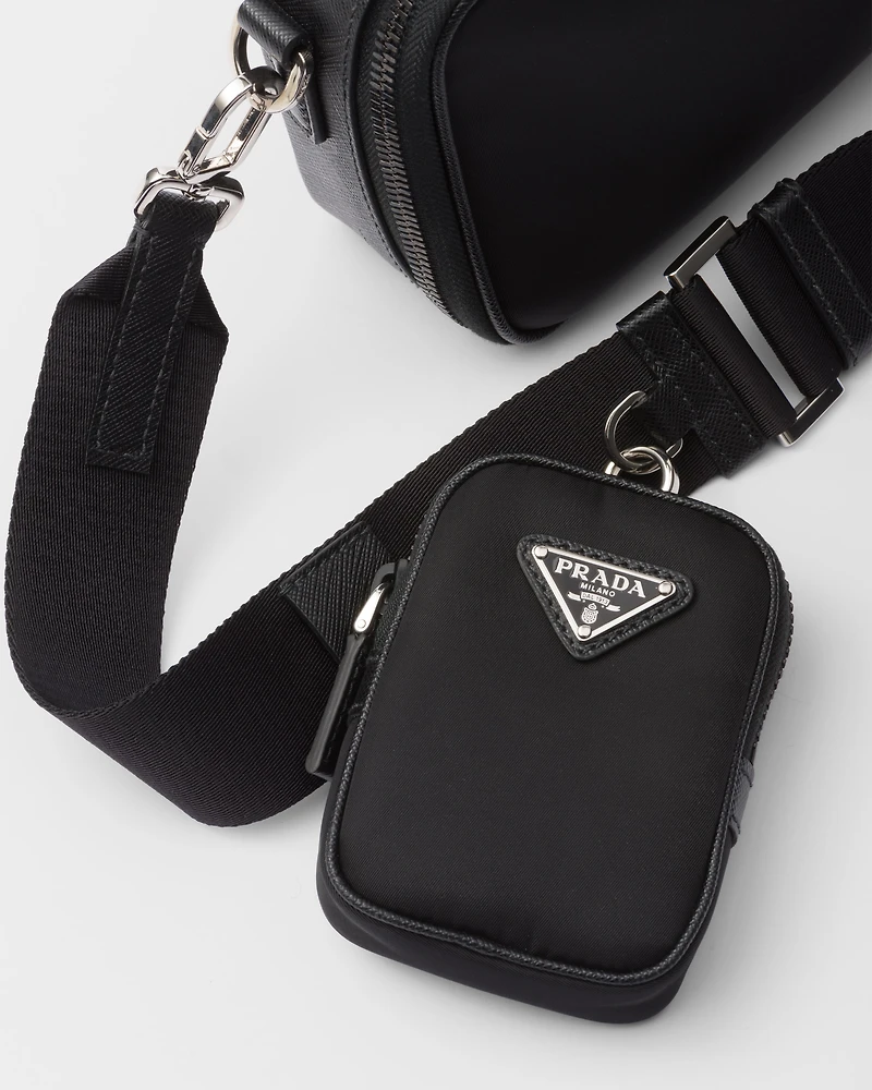 Prada Brique Re-Nylon and Saffiano leather bag