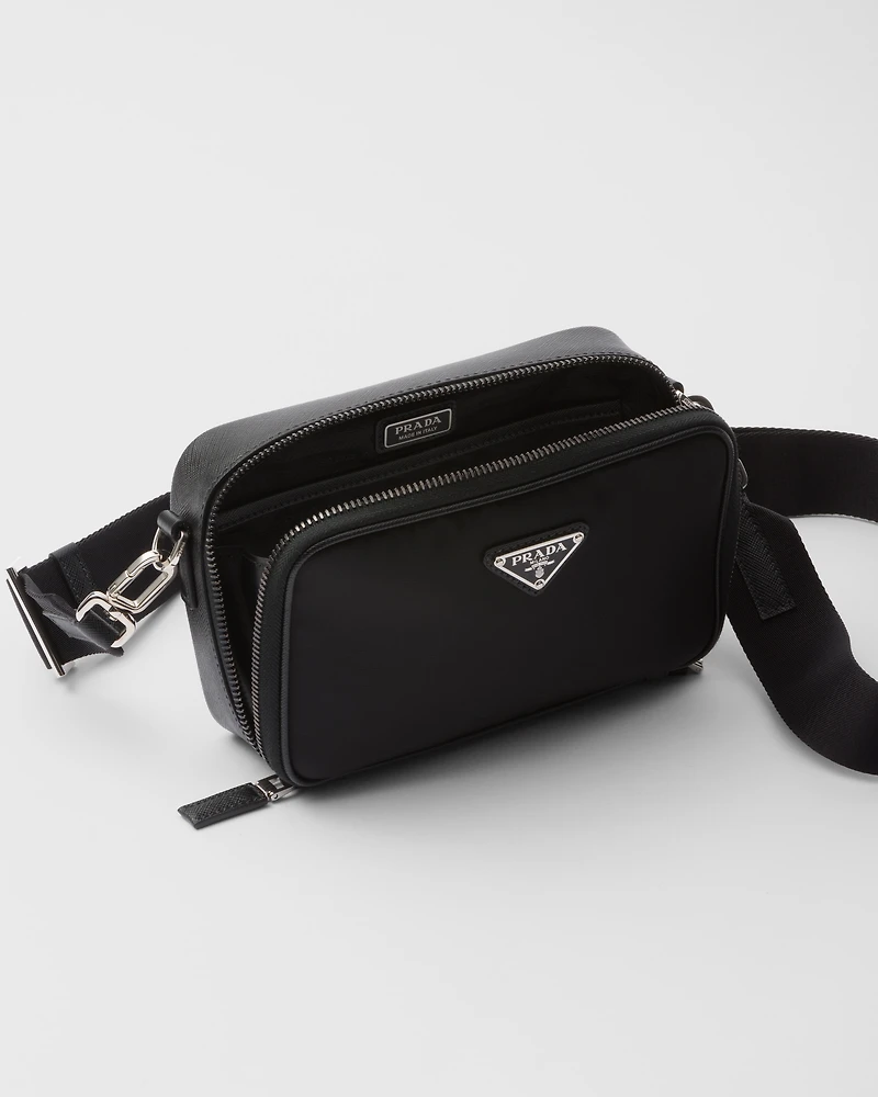 Prada Brique Re-Nylon and Saffiano leather bag