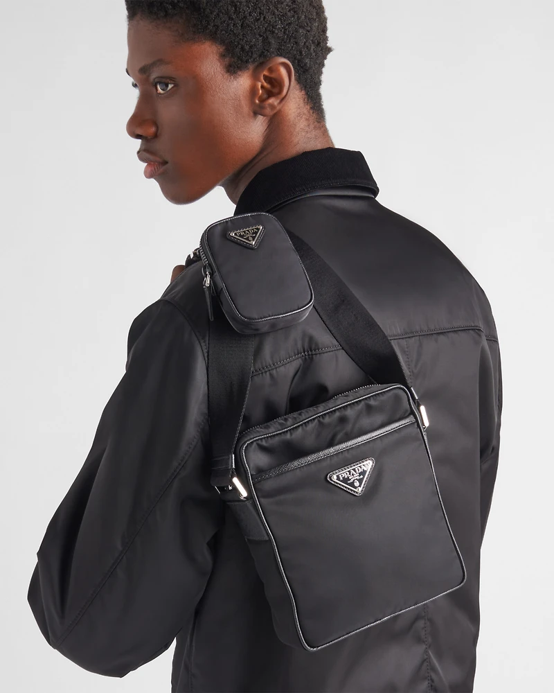 Re-Nylon and Saffiano shoulder bag