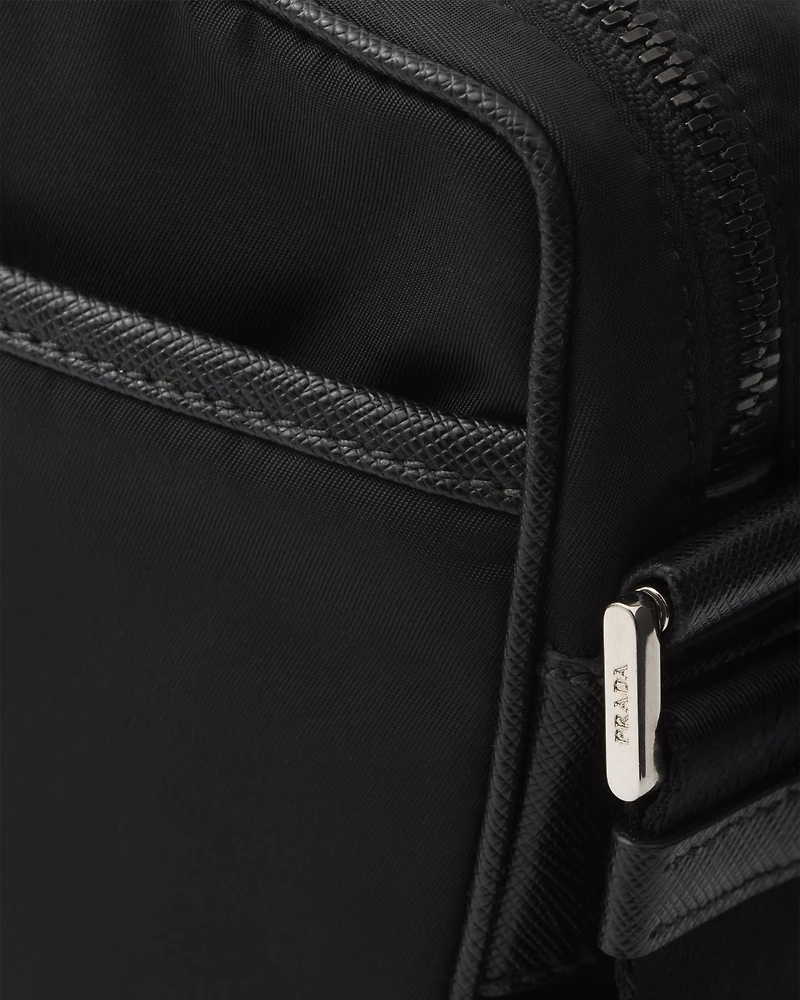 Re-Nylon and Saffiano shoulder bag