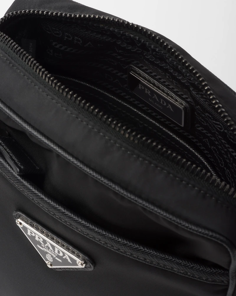 Re-Nylon and Saffiano shoulder bag