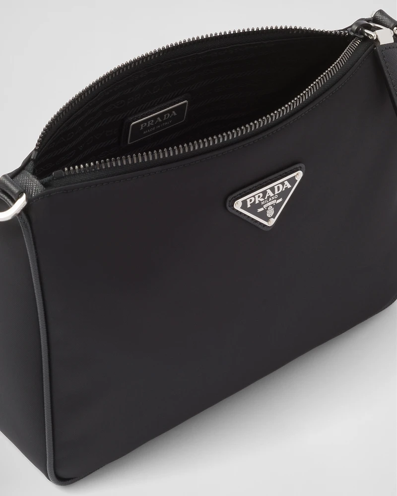 Re-Nylon and Saffiano leather shoulder bag