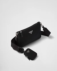 Re-Nylon and Saffiano leather shoulder bag