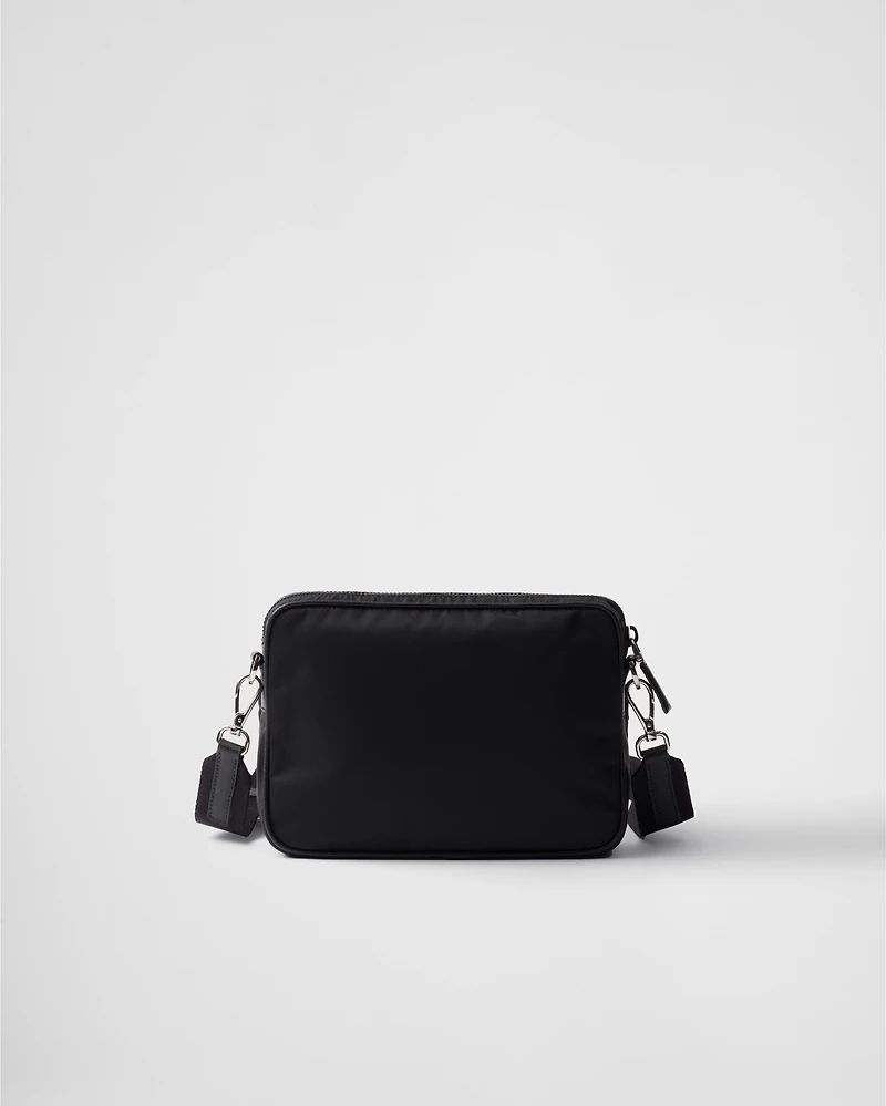 Re-Nylon and Saffiano leather shoulder bag