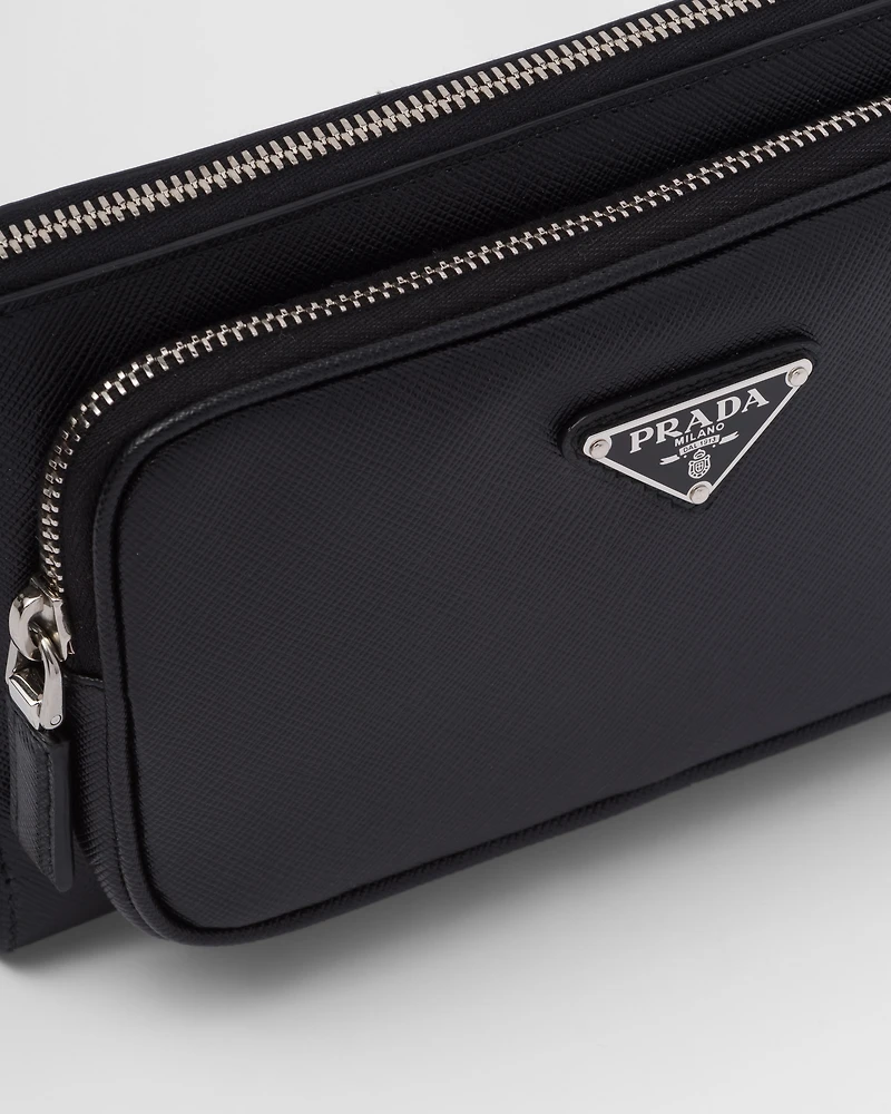 Saffiano leather belt bag