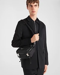Re-Nylon and Saffiano leather shoulder bag