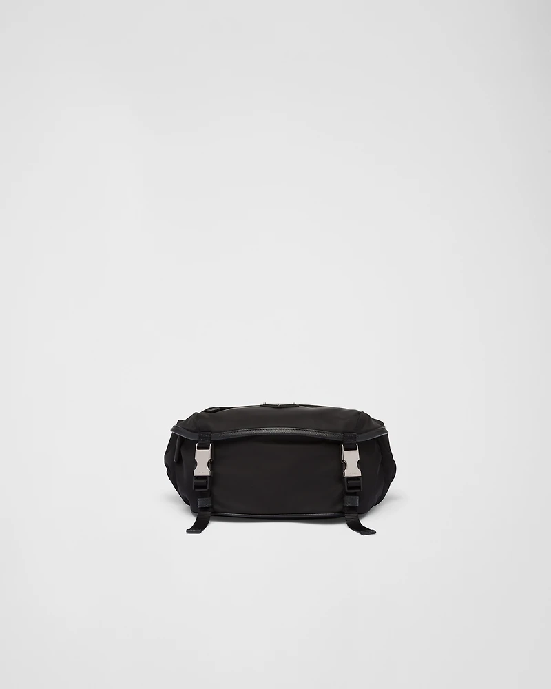 Re-Nylon and Saffiano leather shoulder bag