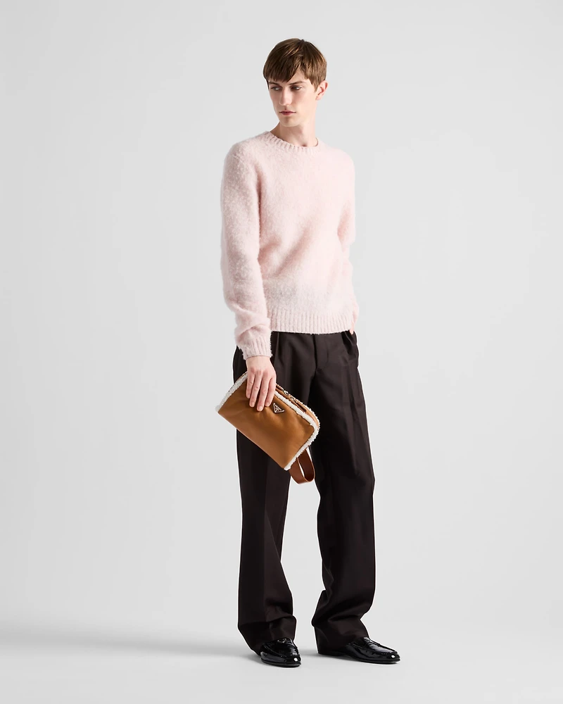 Shearling shoulder bag
