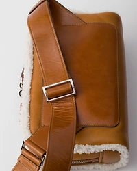 Shearling shoulder bag