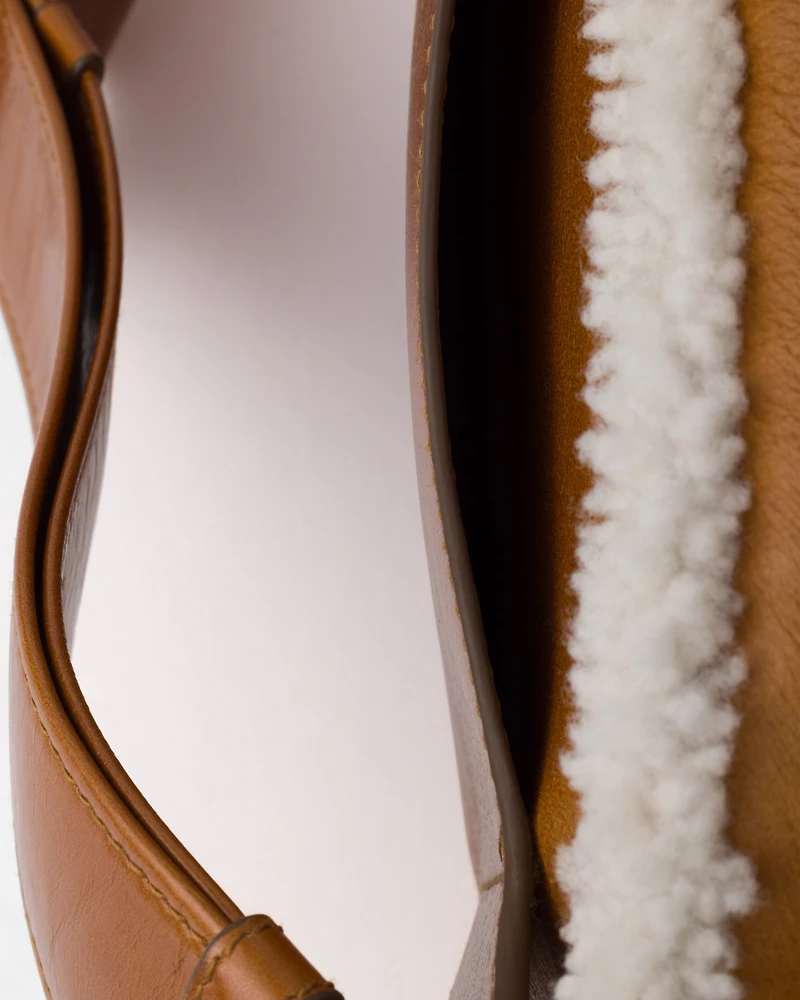 Shearling shoulder bag