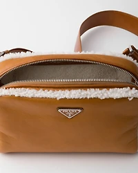 Shearling shoulder bag