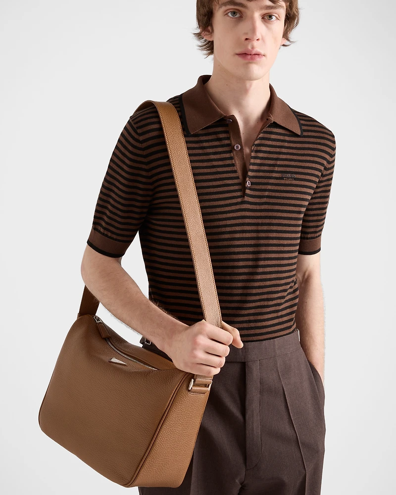 Leather shoulder bag
