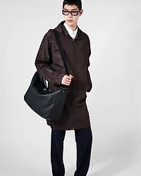 Large leather shoulder bag