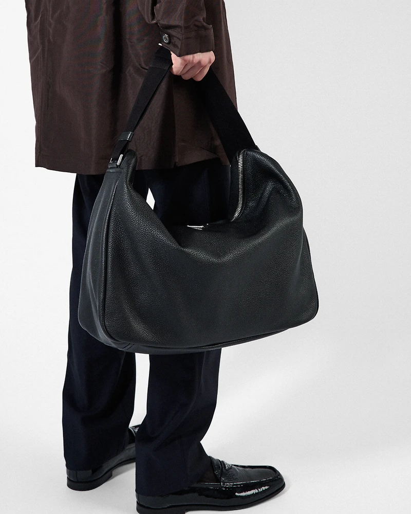 Large leather shoulder bag
