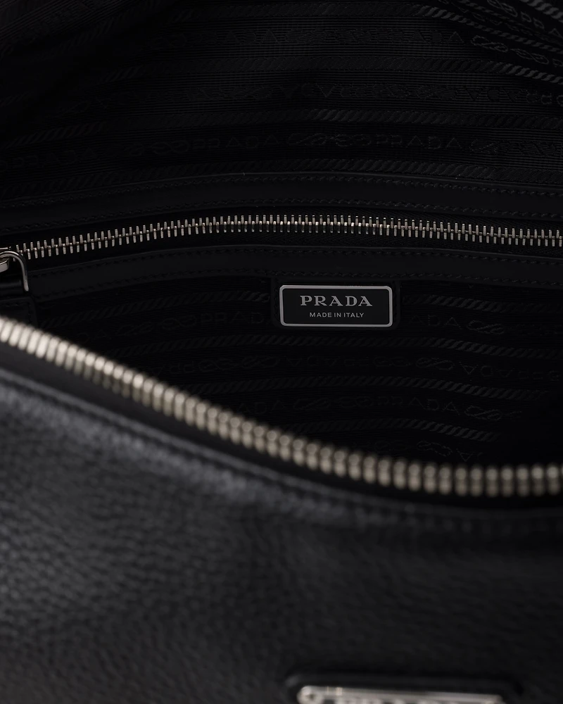 Large leather shoulder bag