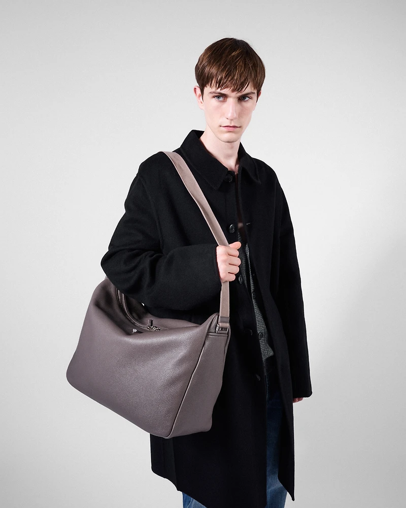 Large leather shoulder bag
