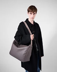 Large leather shoulder bag