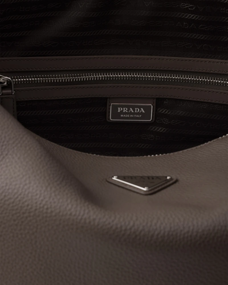 Large leather shoulder bag