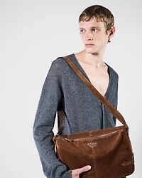 Suede shoulder bag