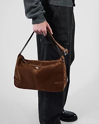 Suede shoulder bag