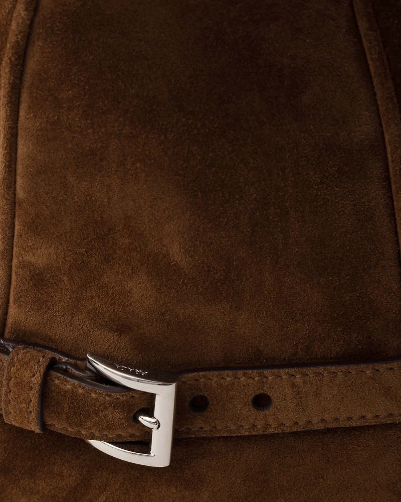 Suede shoulder bag