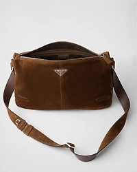 Suede shoulder bag